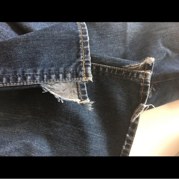 Silver Aiko Jeans 28 Distressed Boot Cut Altered Cut - Picture 3 of 10